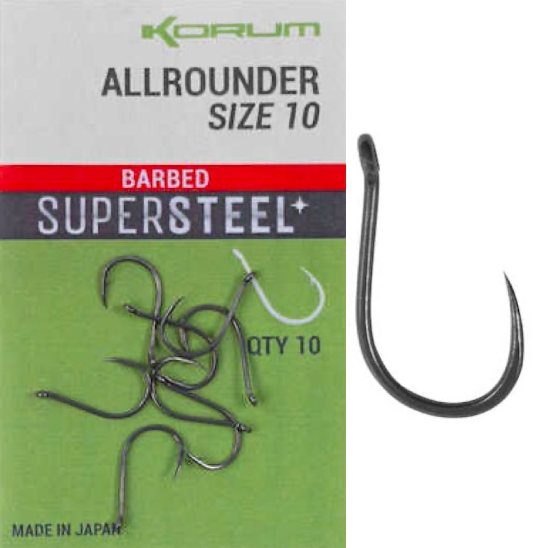 Korum Allrounder Hooks Barbed Supersteel Haak