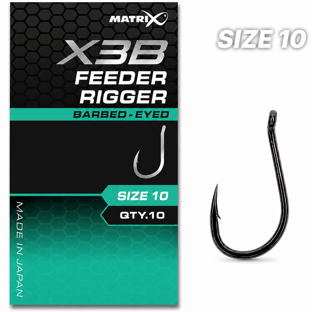 MATRIX-X3B-FEEDER-RIGGER-barbed-eyed-size-10