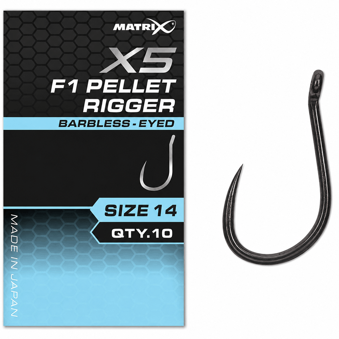 MATRIX-X5-F1-PELLET-RIGGER-eyed-barbless-size-14