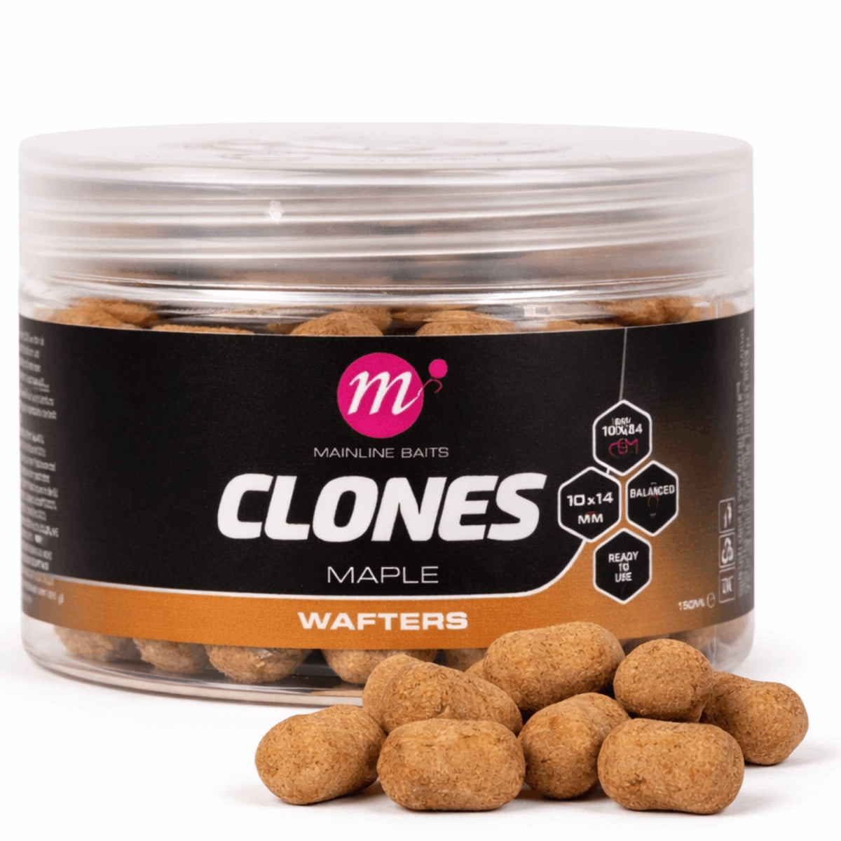 Mainline Clones Barrel Wafters 10x14mm Maple verpakking met wafters