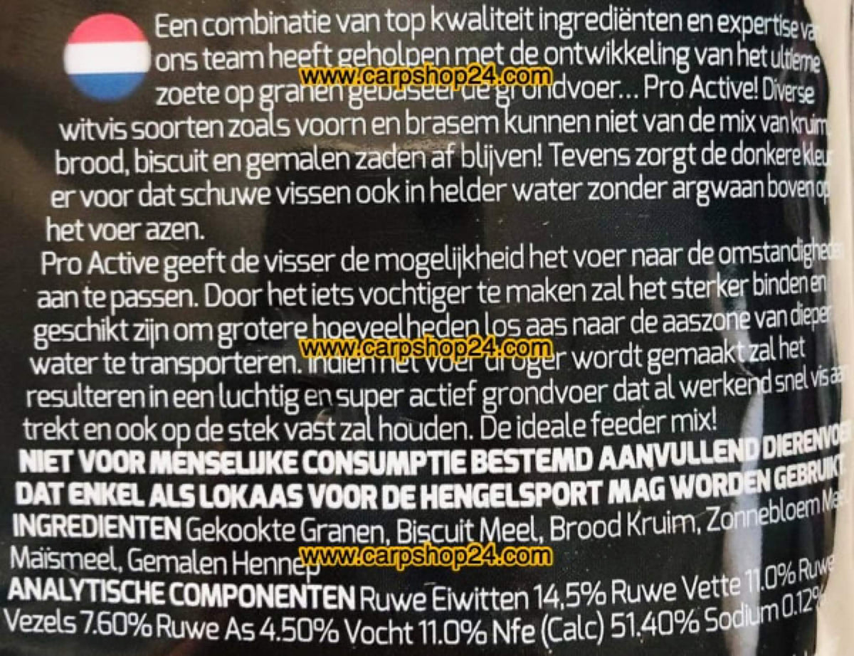 Mainline Pro Active All Round Cereal 2kg ingrediënten en gebruik