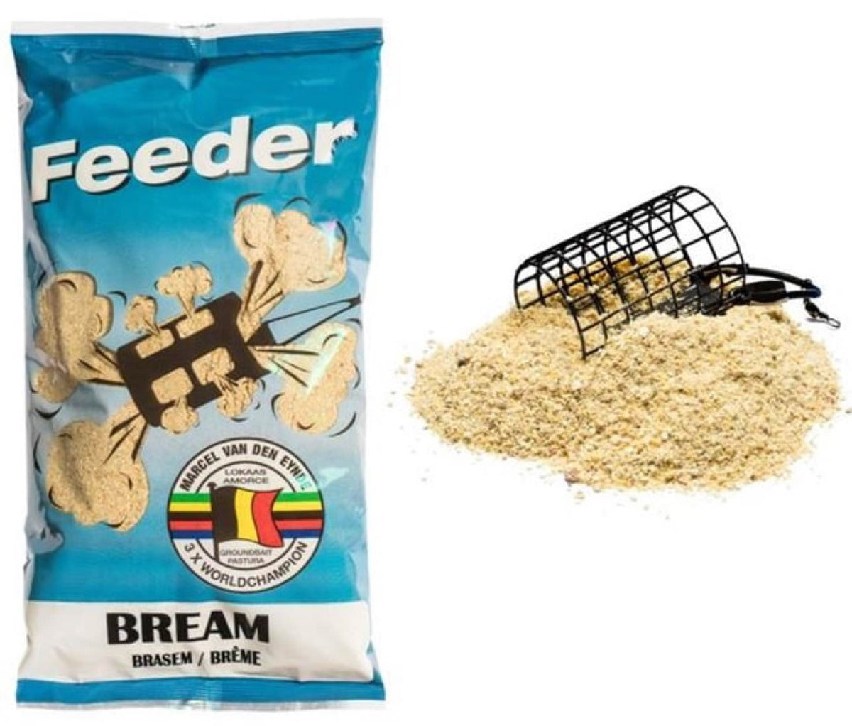Marcel Van Den Eynde Feeder Bream 1kg met grondvoer en voerkorf
