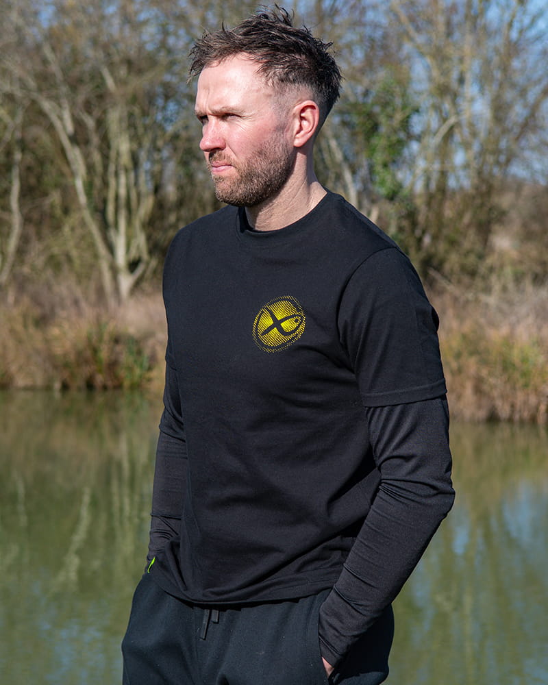 FADE LOGO T-SHIRT - BLACK/LIME