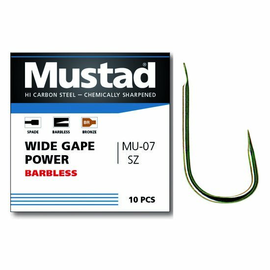 Mustad wide gape power barbless MU-07