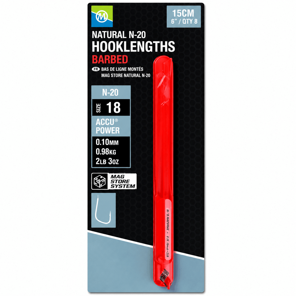 Preston_Natural_N-20_Hooklengths_Barbed_Onderlijnen_Weerhaak-size-18-010mm
