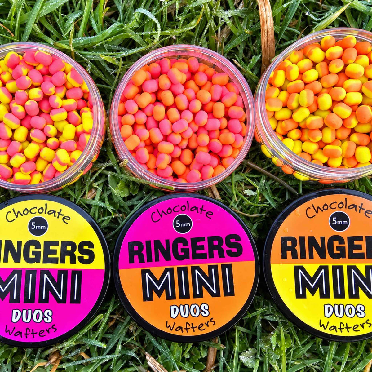 Ringers Mini Duos Wafters 5mm assortiment op gras