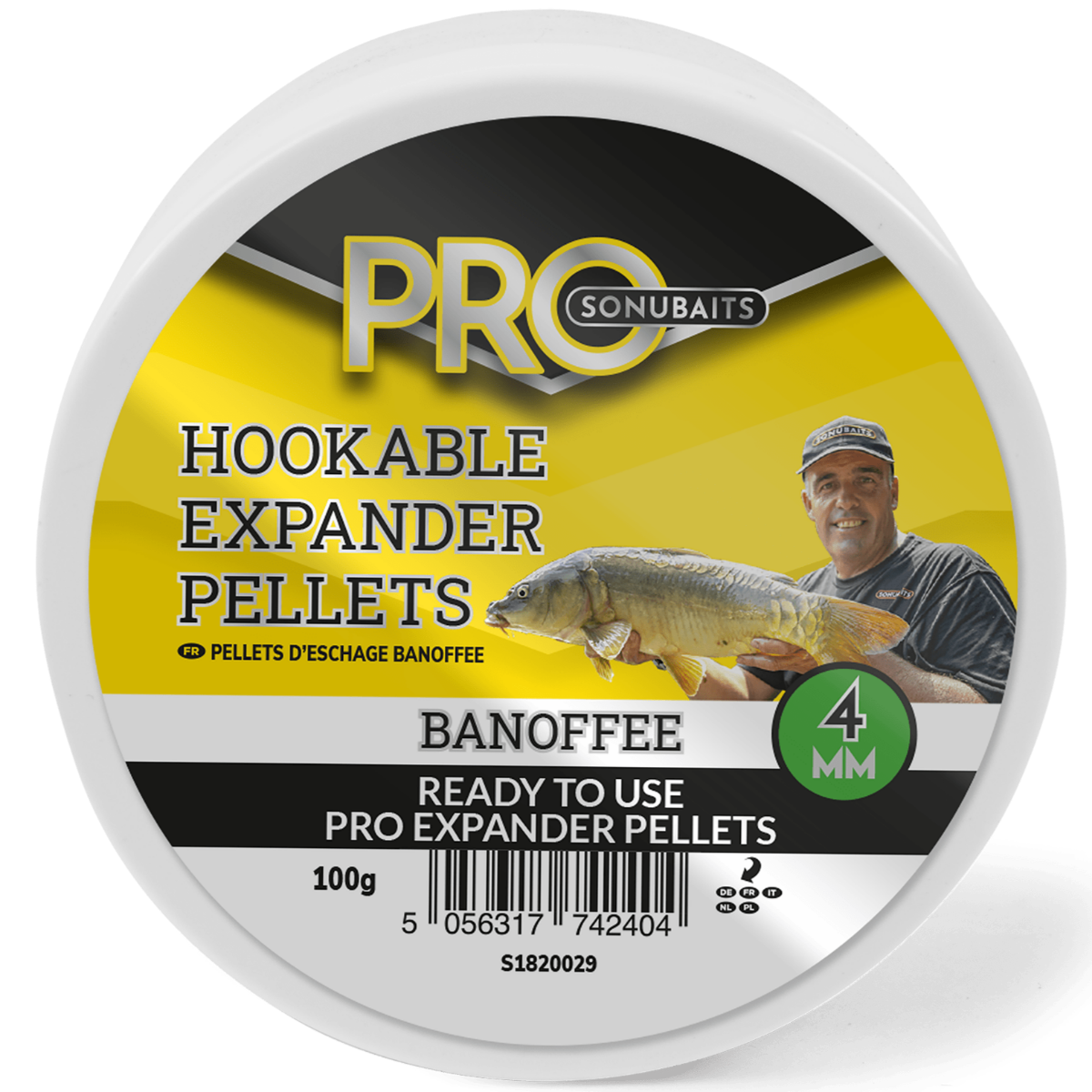 sonubaits pro hookable expander pellets 4mm Banoffee