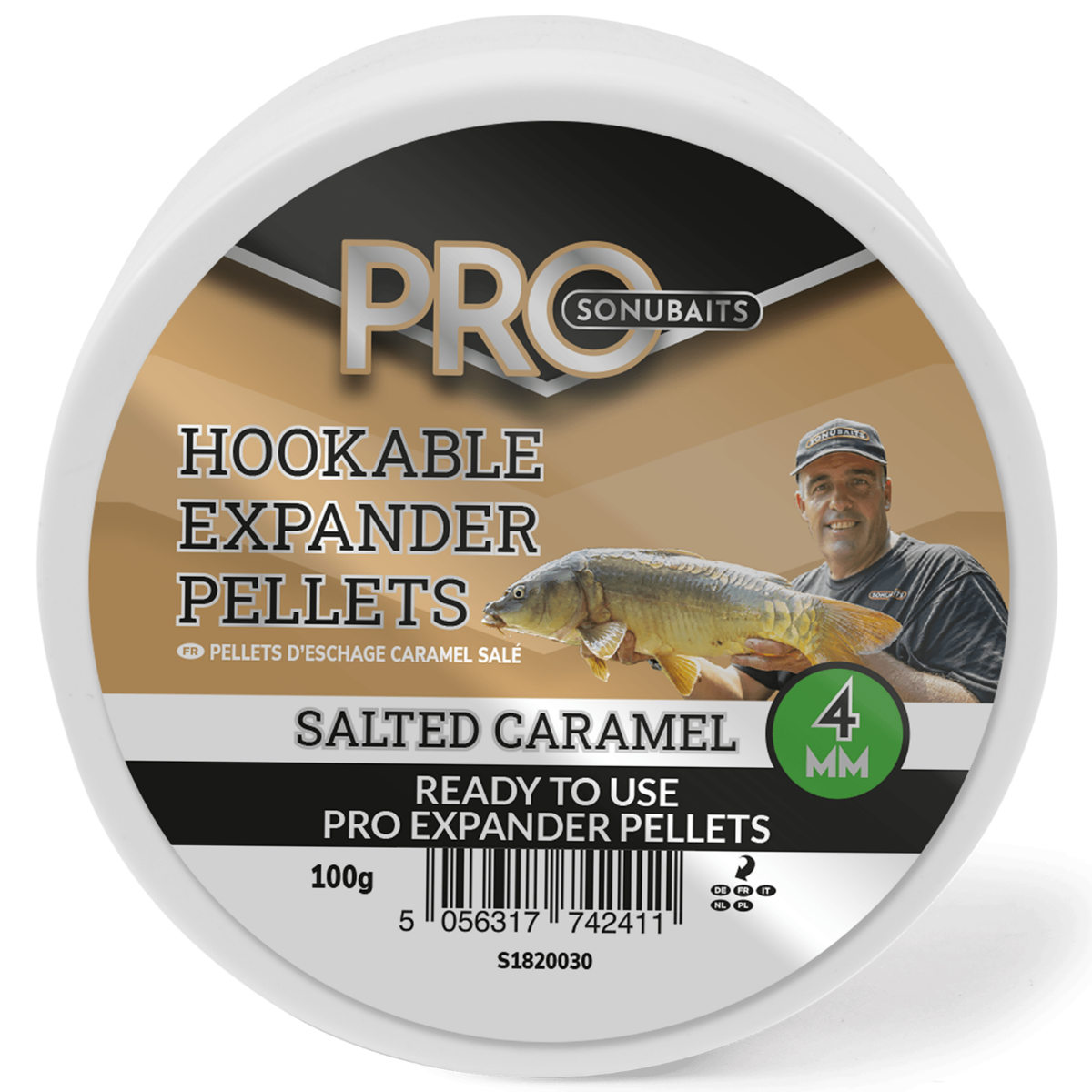 sonubaits pro hookable expander pellets 4mm Salted Caramel
