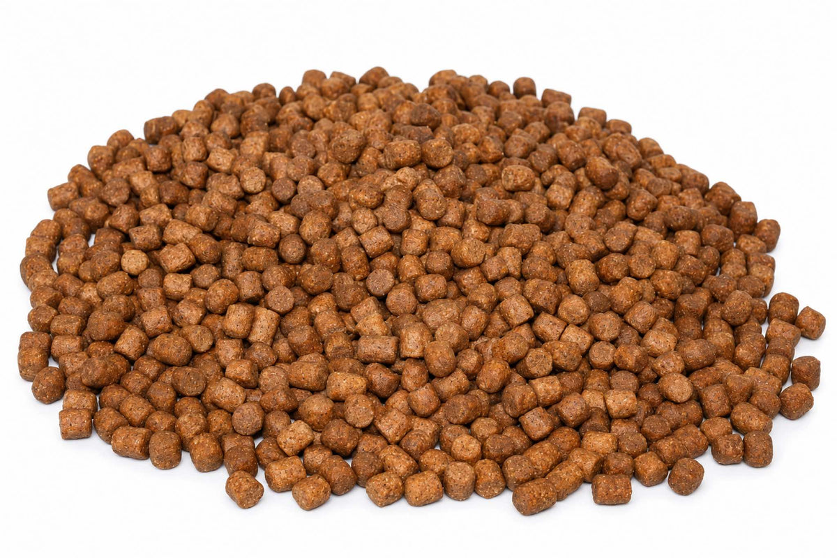 Skretting Expander Pellets 11mm – detail van drijvende pellets