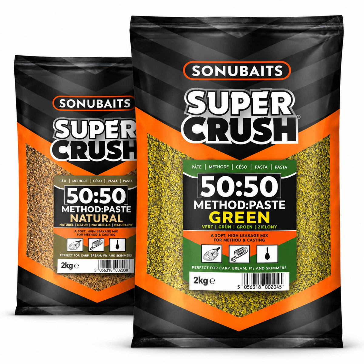Sonubaits Super Crush 50:50 Method Paste 2kg Natural en Green
