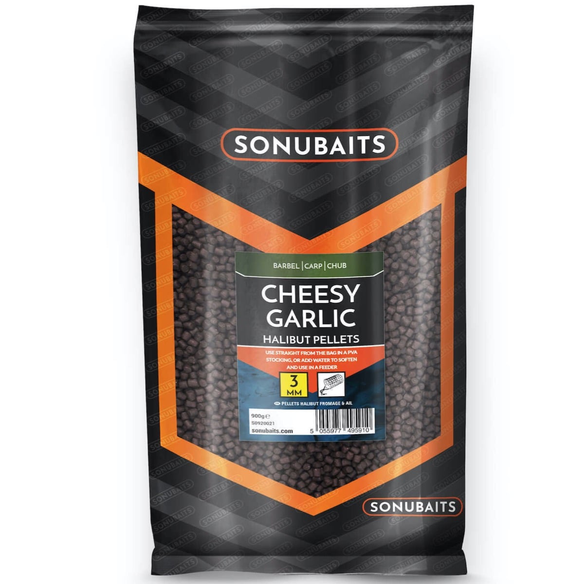 sonubaits cheesy garlic halibut pellets 3mm