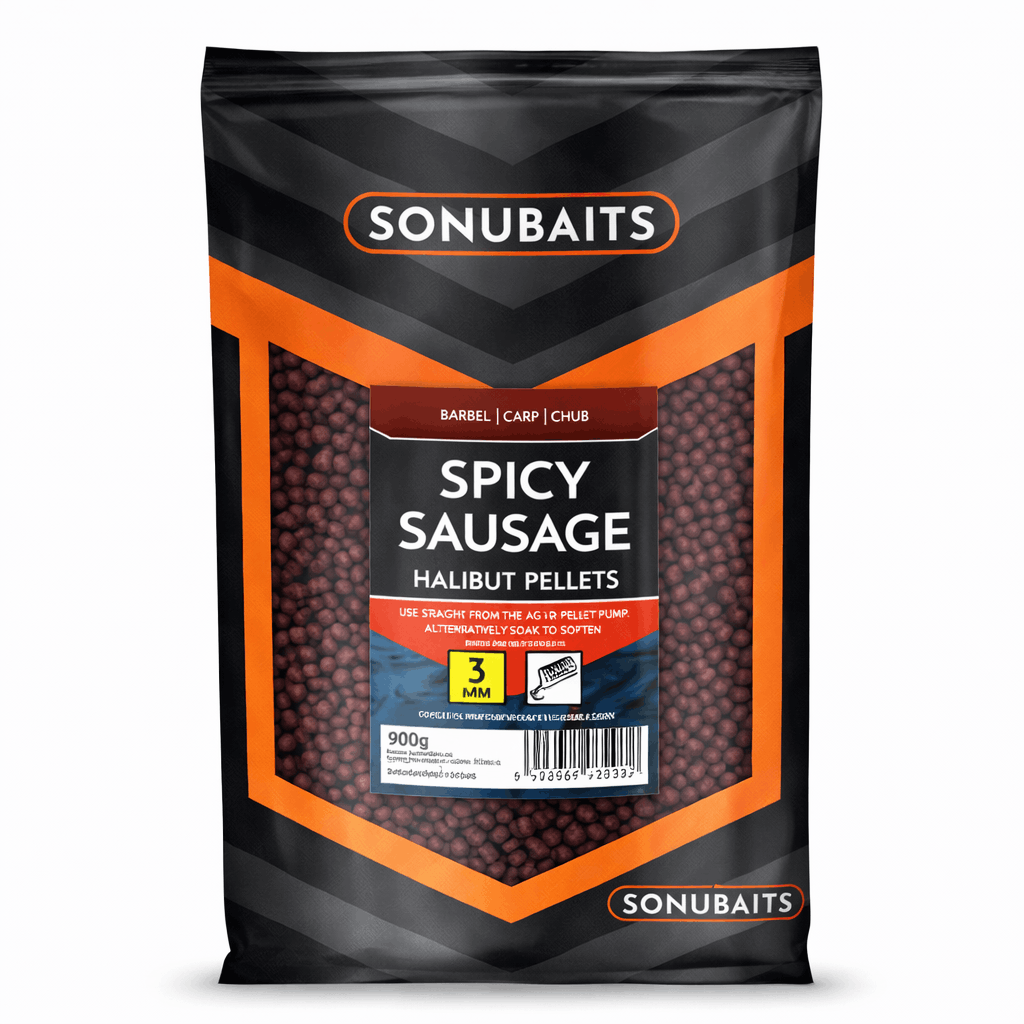 SPICY SAUSAGE HALIBUT PELLETS 900g