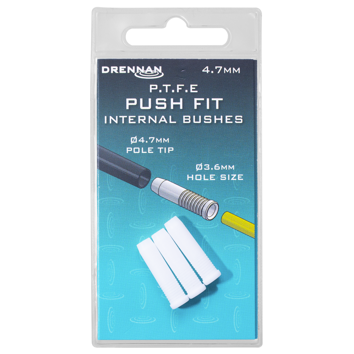 Drennan push fit internal bushes - 4.7mm