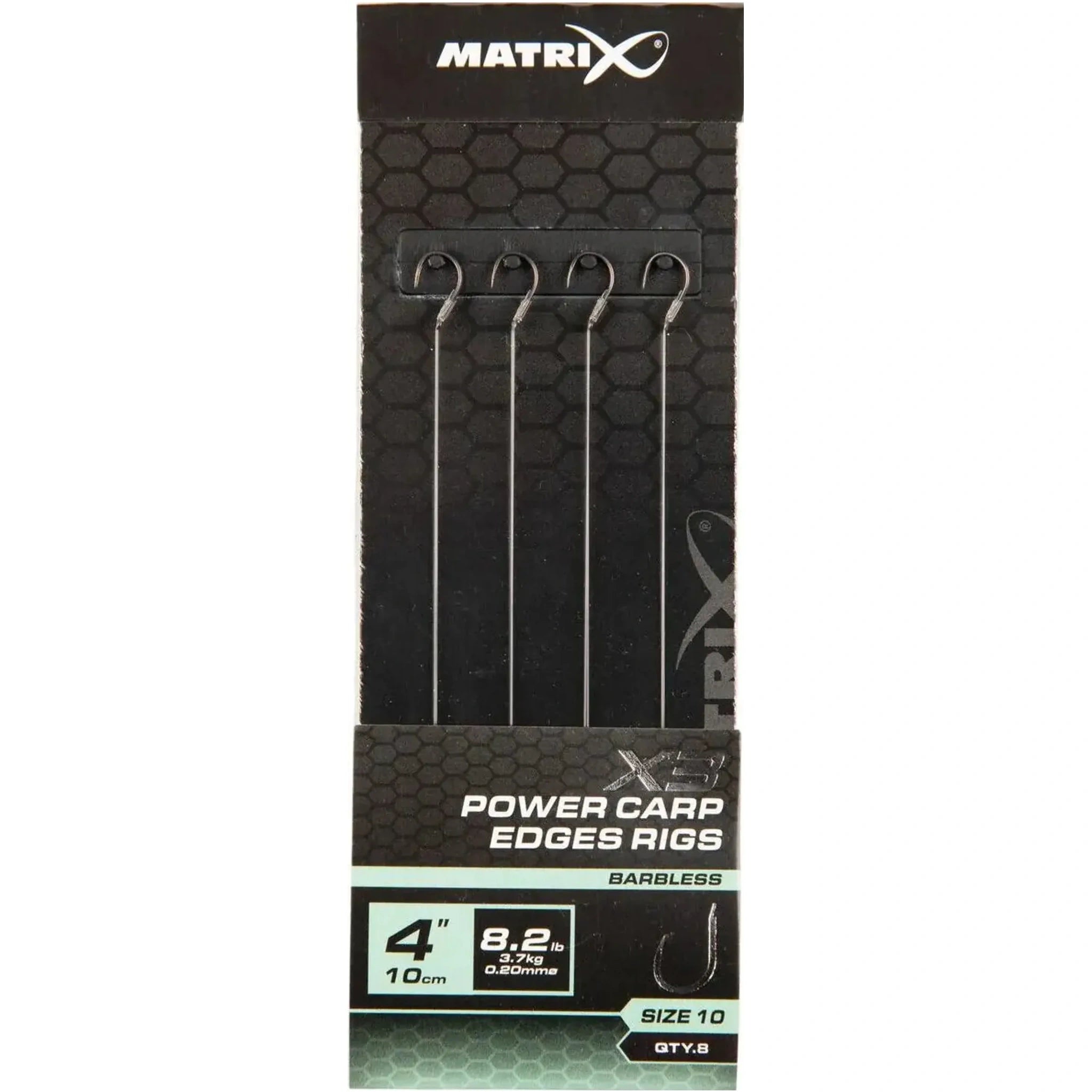 Matrix X3 Power Carp Edge Rigs 4 inch / 10 cm – haak 10, 0.20 mm, zonder weerhaak