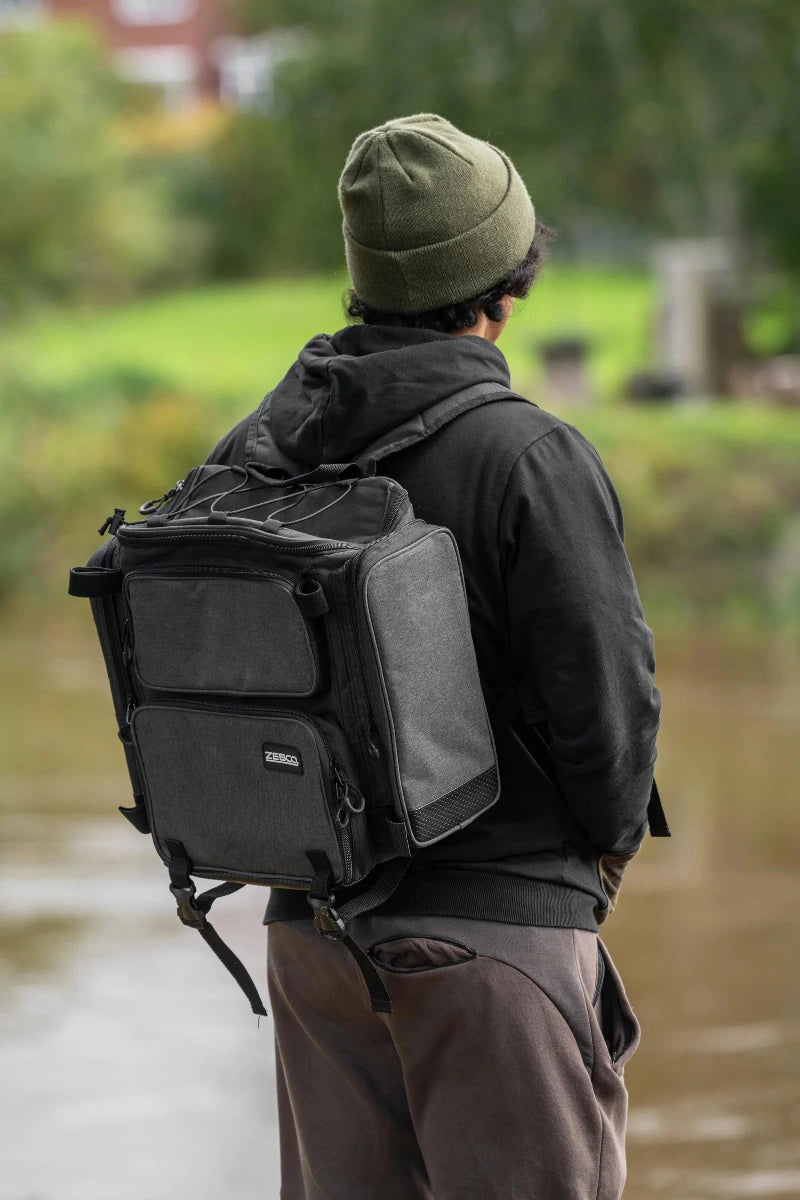 Zebco trophy rucksack and box 23l