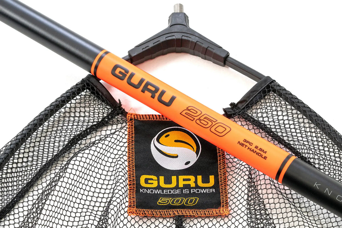 Guru 2,5 m Net Handle / 50 cm Net Combo – productdetail van oranje Guru 250-steel en 50 cm netkop