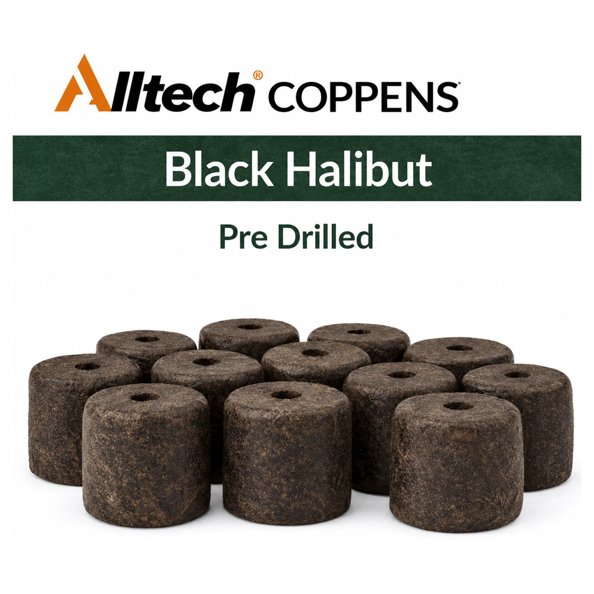 Alltech Coppens Black Halibut Pre Drilled – zwarte pellets met boorgat