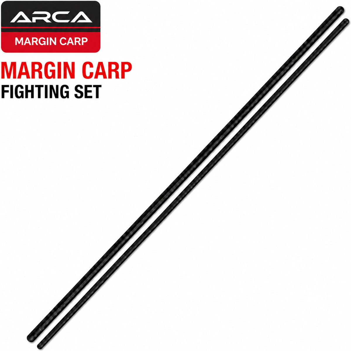 Arca Margin Carp Fighting Set – tweedelige carbon topset op witte achtergrond