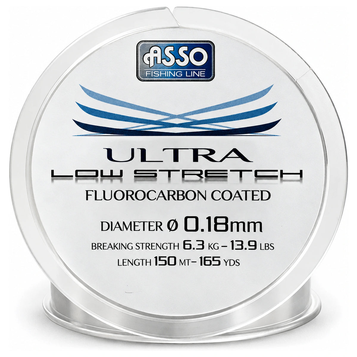 Asso Ultra Low Stretch – nylon vislijn van 150 m, 0,18 mm
