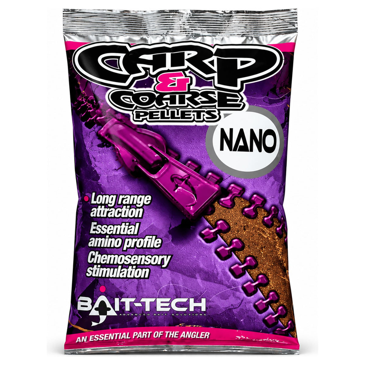 Bait-Tech Carp & Coarse Nano pellets paarse verpakking