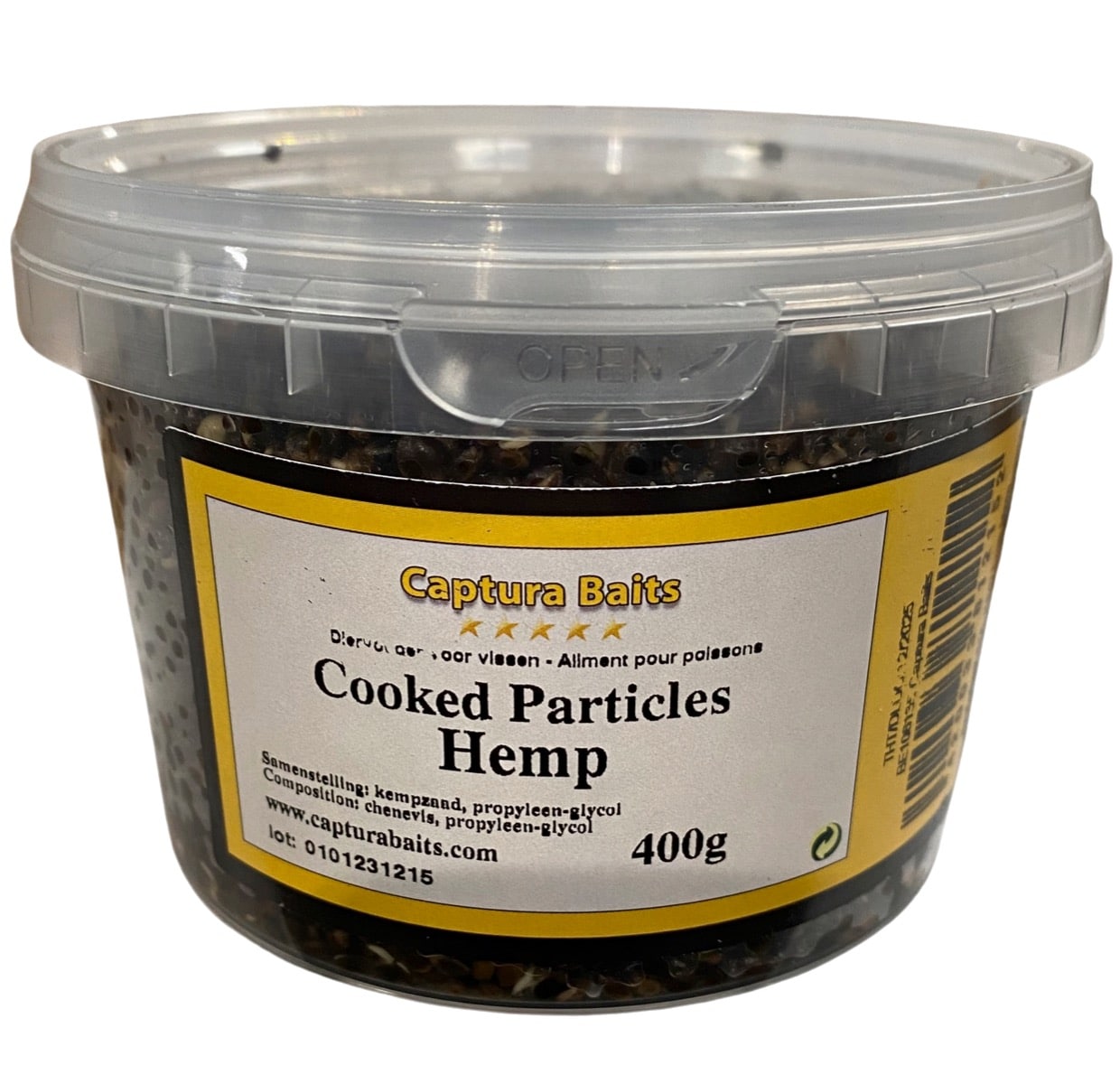 Captura Baits coocked particles gekookt kempzaad hennepzaad 400g