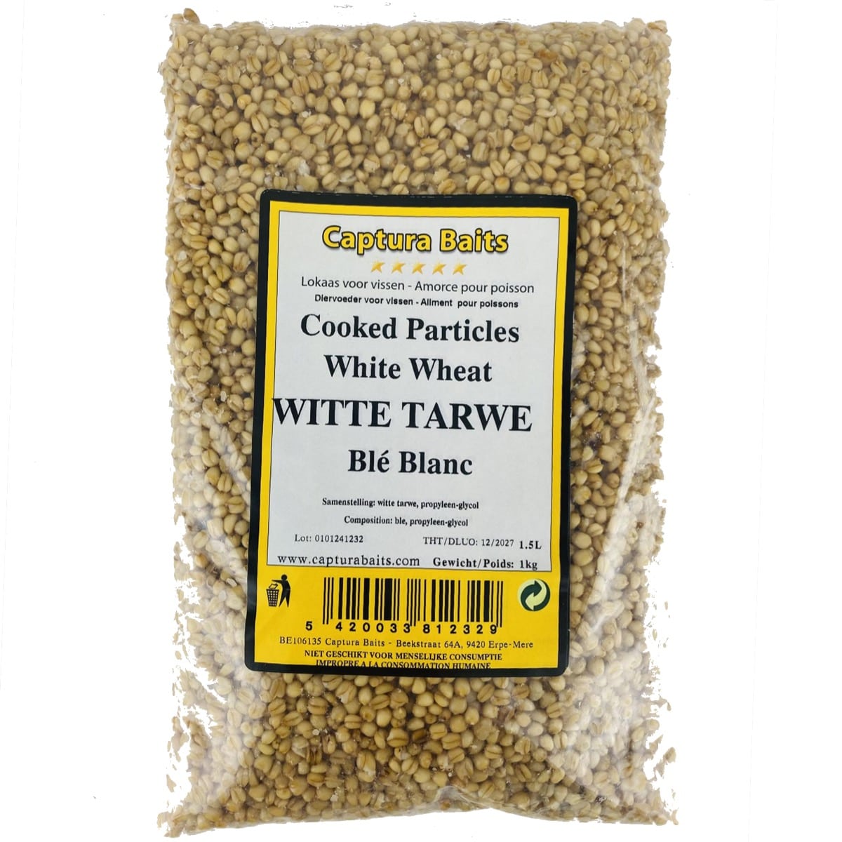 Captura Baits cooked particles white wheat 1kg