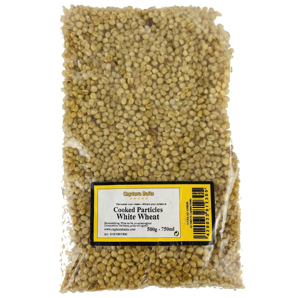 Captura Baits cooked particles white wheat 500g