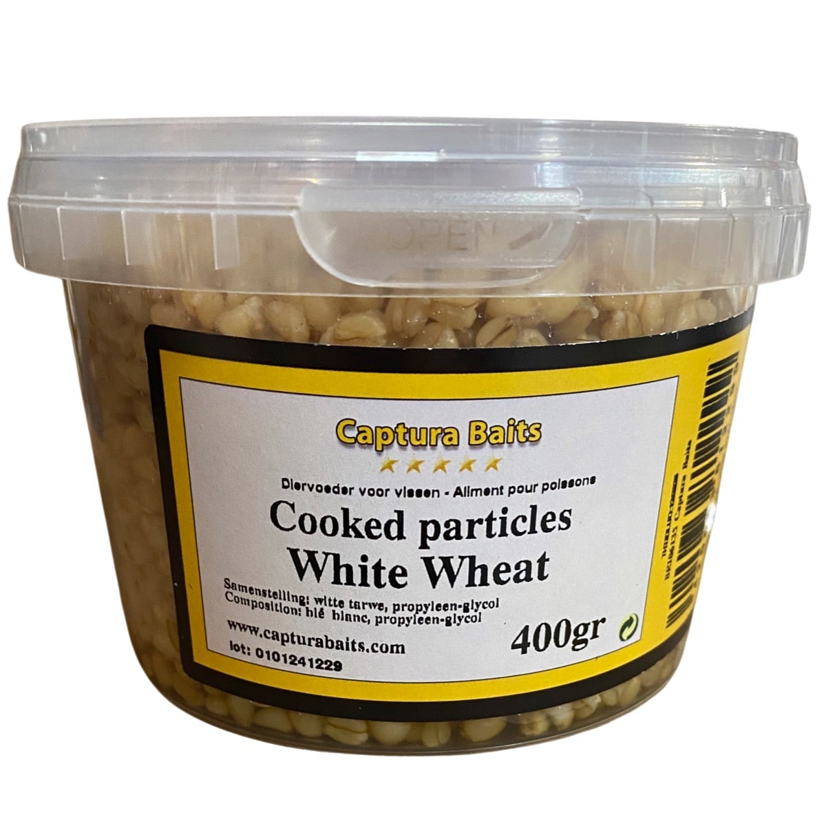 Captura Baits Cooked white wheat bucket 400g jar