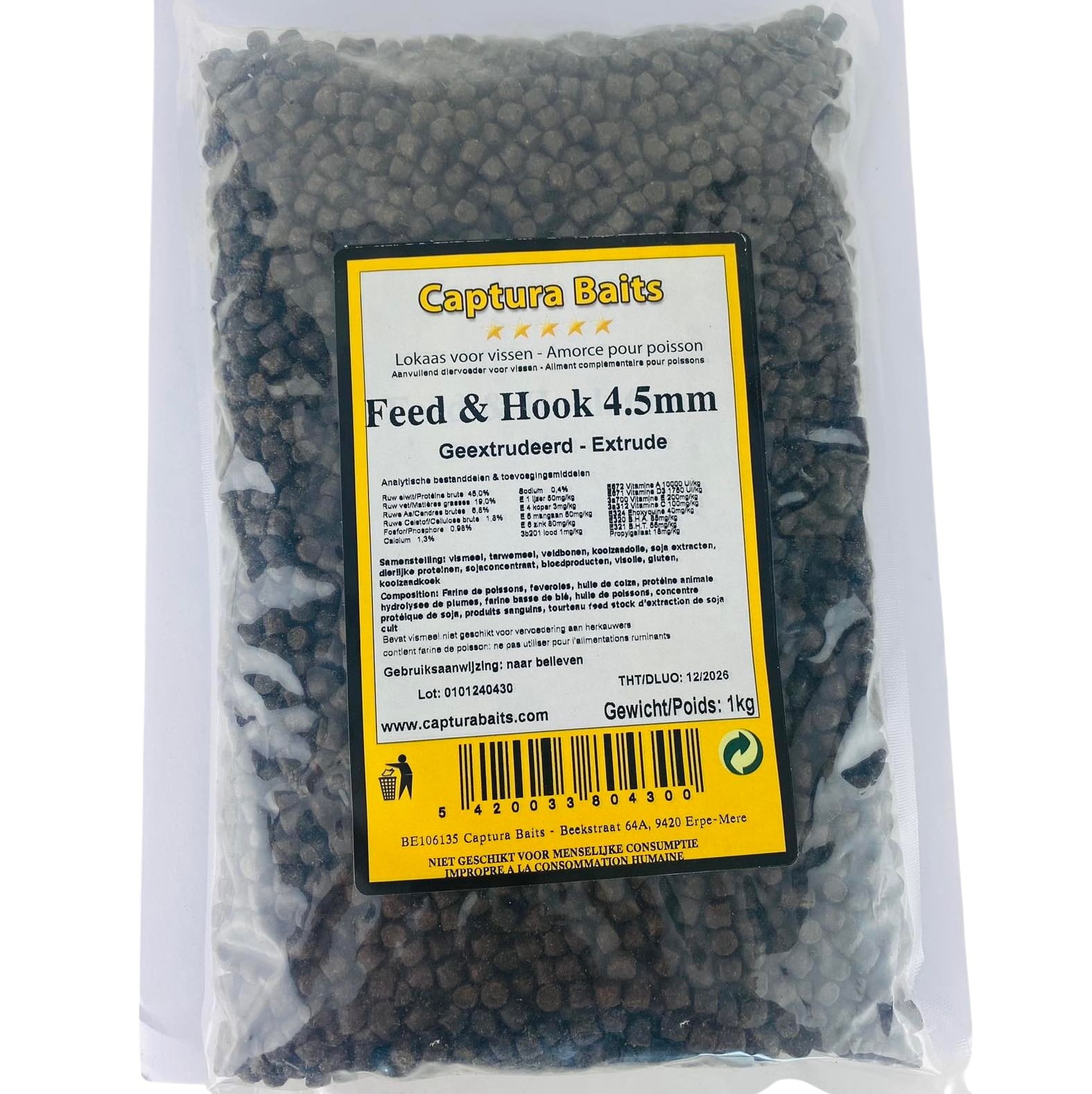 Captura Baits feed & hook 4.5mm