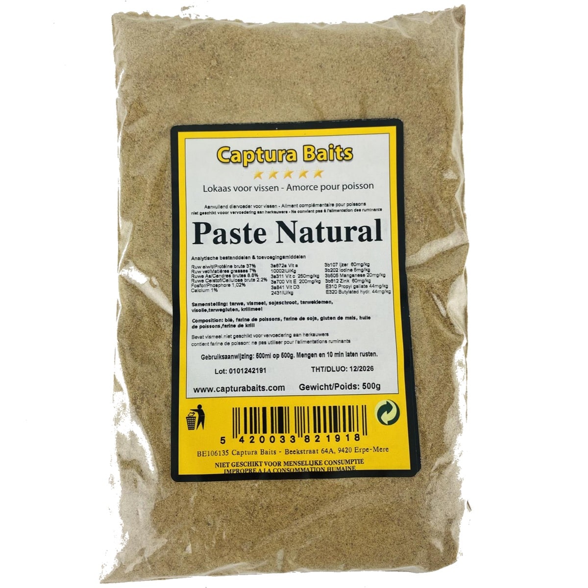Captura Baits Paste Natural 500g