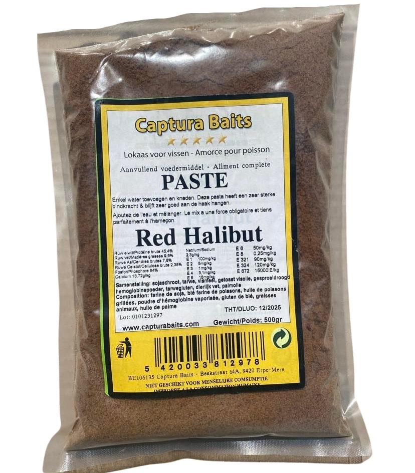 captura baits paste red halibut