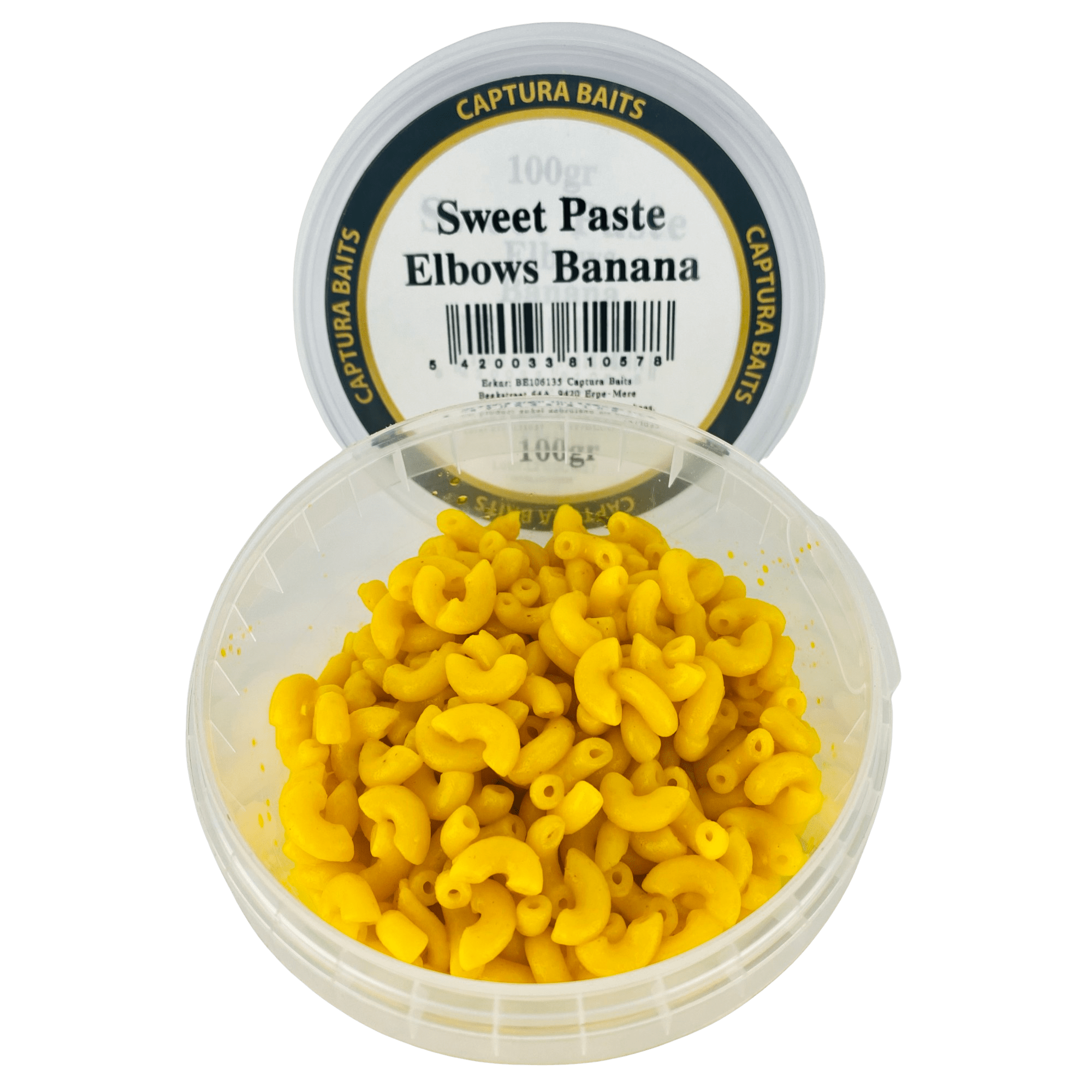 captura baits sweet paste elbows macaroni pasta banana banaan
