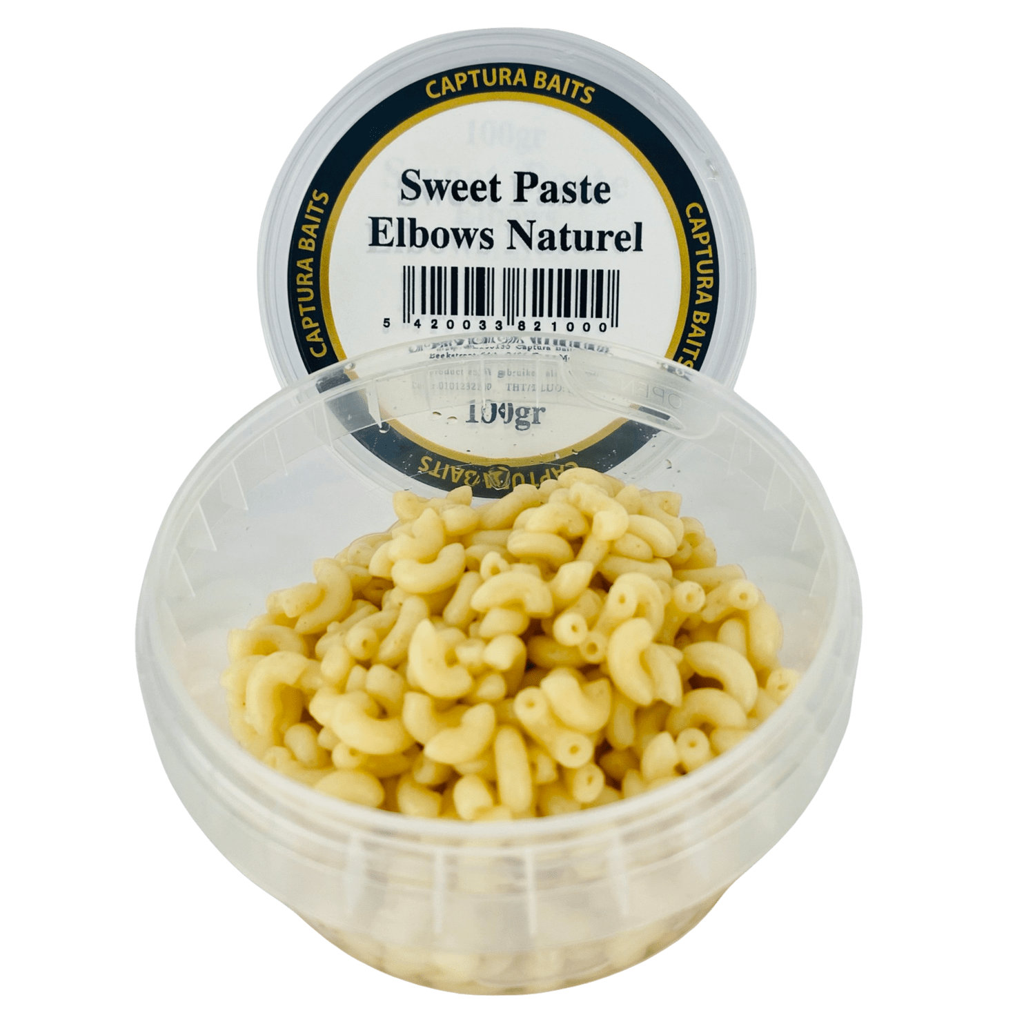 captura baits sweet paste elbows macaroni pasta naturel wit