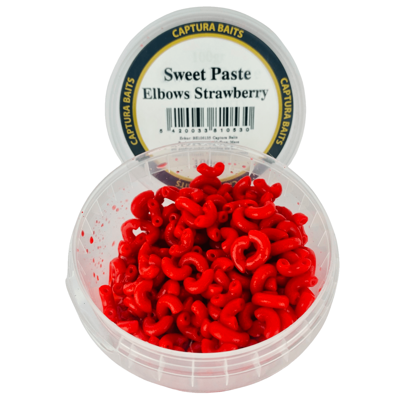 captura baits sweet paste elbows macaroni pasta strawberry aardbei