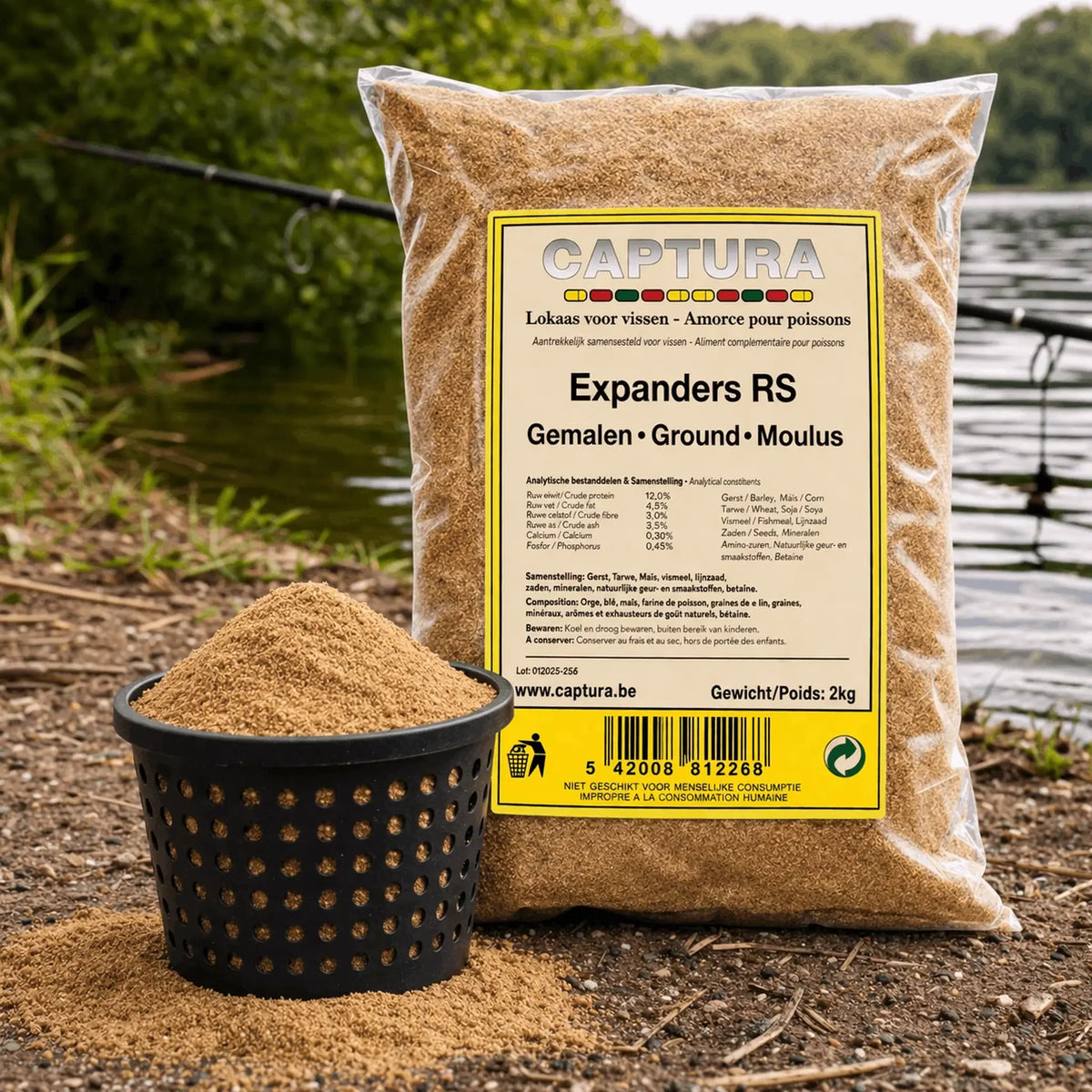 Captura Baits Ground Match RS 2kg – gemalen expander pellets aan het water
