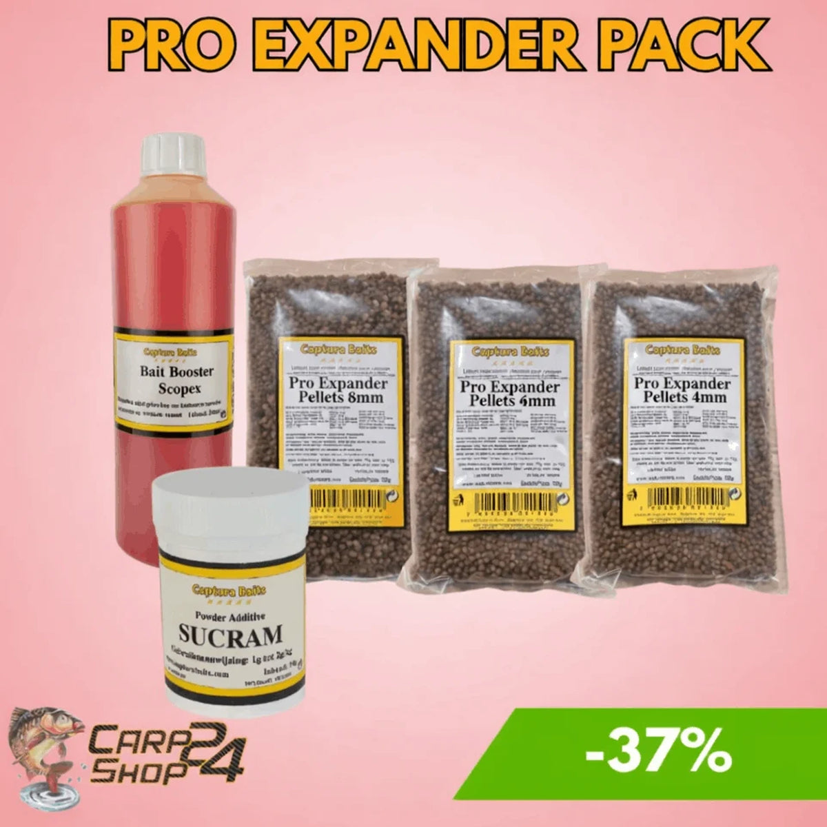 Captura Baits Pro Expander Pack – bestaande roze promotiecompositie met vijf verpakkingen
