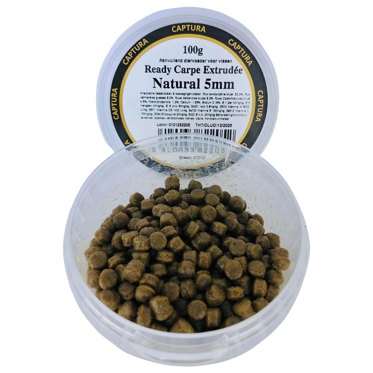 Captura Ready Carpe Extrudée Natural 5 mm in geopend bakje van 100 gram