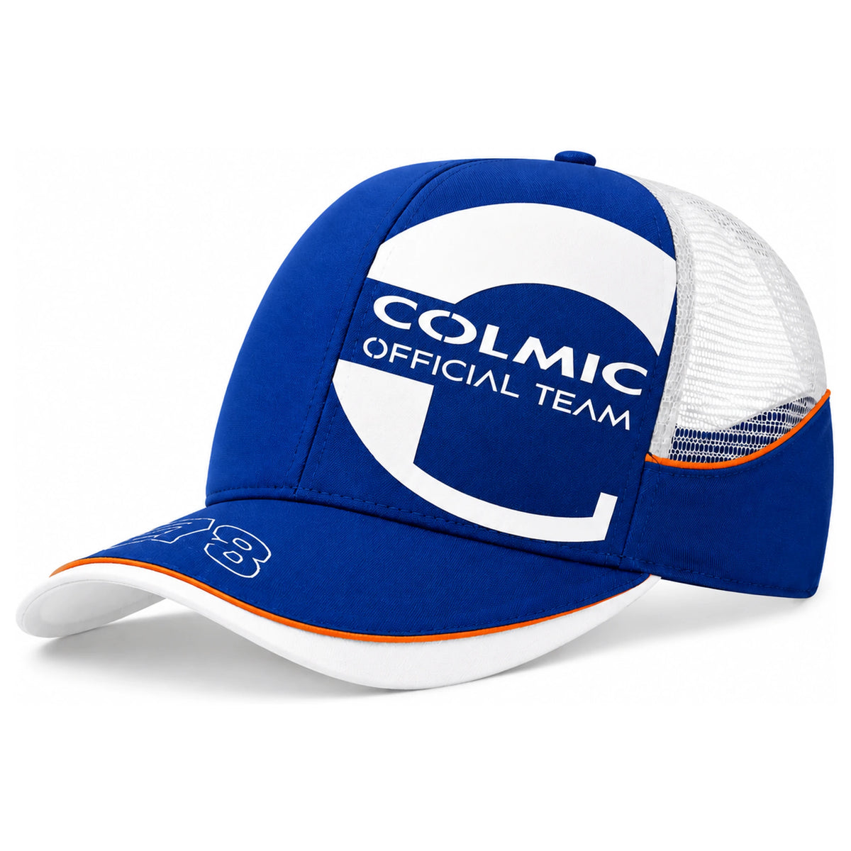 Colmic Blue Mesh Cap Official Team – blauwe pet met meshpanelen