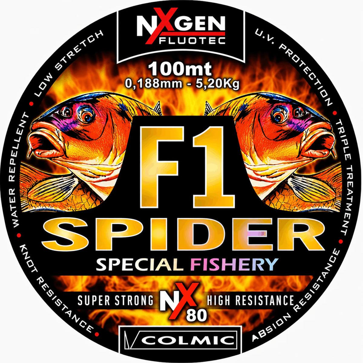 Colmic F1 Spider nylon vislijn 100 m – 0,188 mm, 5,20 kg
