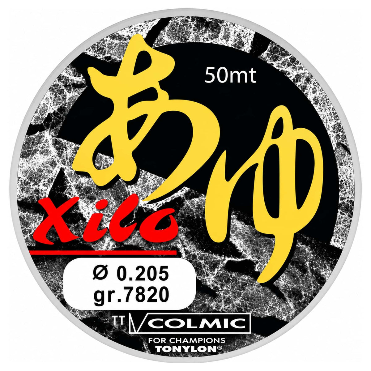 Colmic Xilo Tonylon 50m nylon vislijn, diameter 0.205 en gr.7820 label