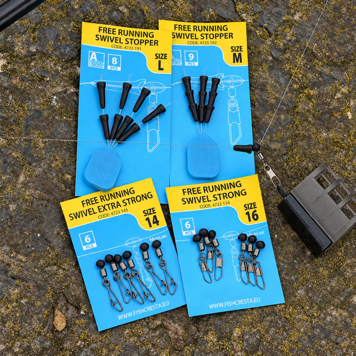 Cresta Free Running Swivel Stoppers Medium en Large overzicht