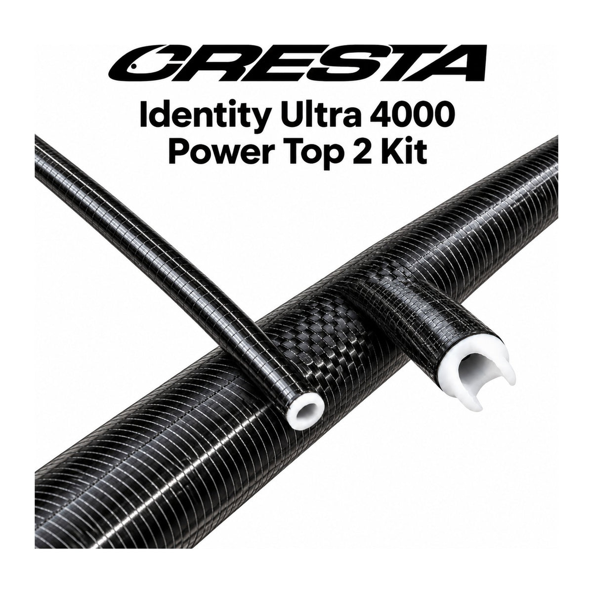Cresta Identity Ultra 4000 Power Top 2 Kit – carbon topkitdelen met witte PTFE-bussen