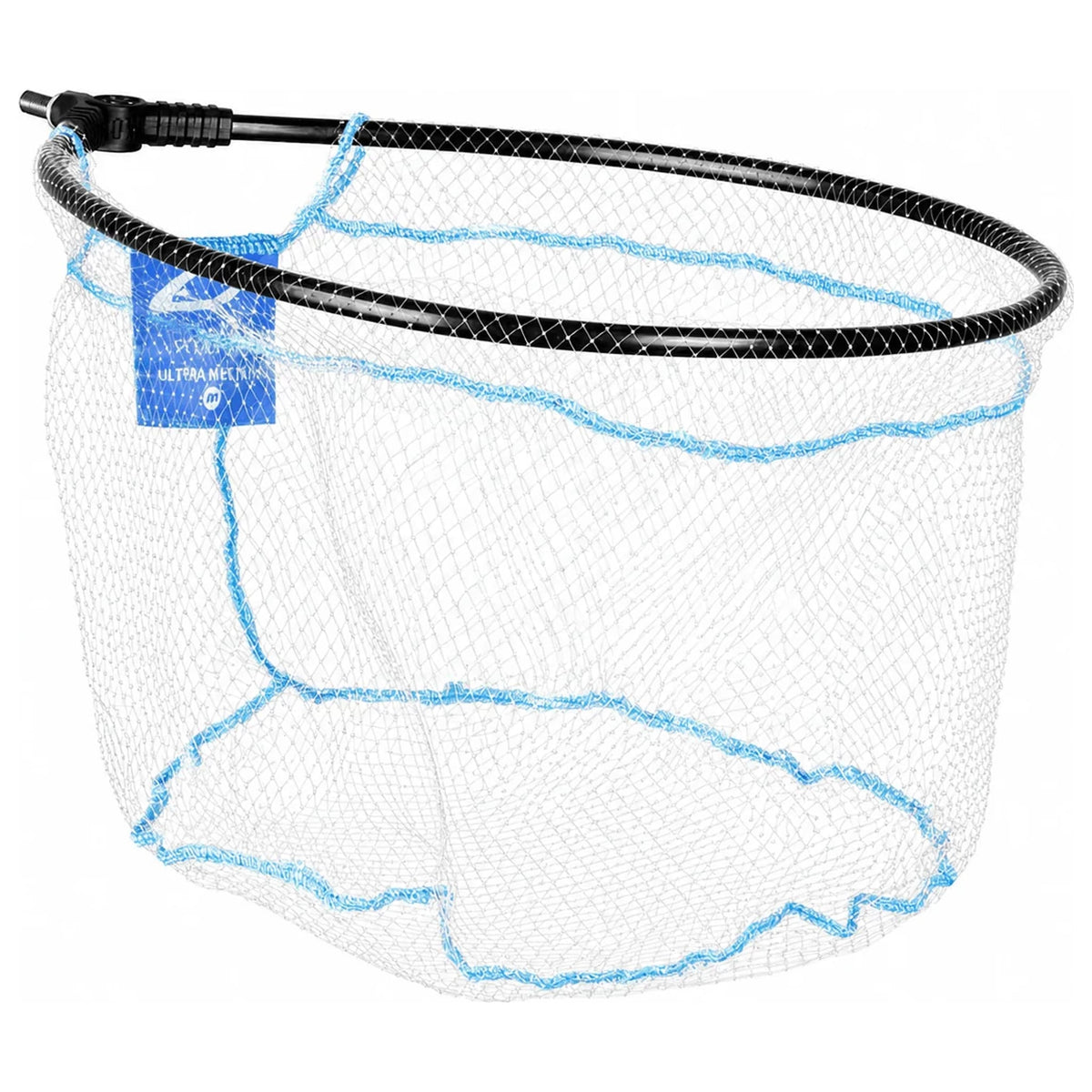 Cresta PRO-N Ultra Light Mesh Landingnet – schepnet met zwarte rand en fijn wit gaas met blauwe naden