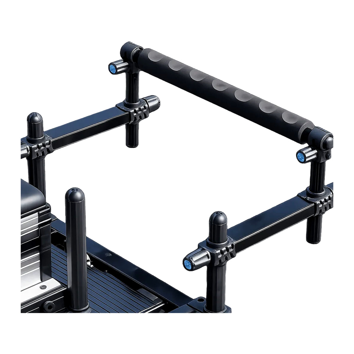 Cresta Solith Pole Support Standard 36 mm – frontbar met EVA-steunbalk gemonteerd op de zitkist
