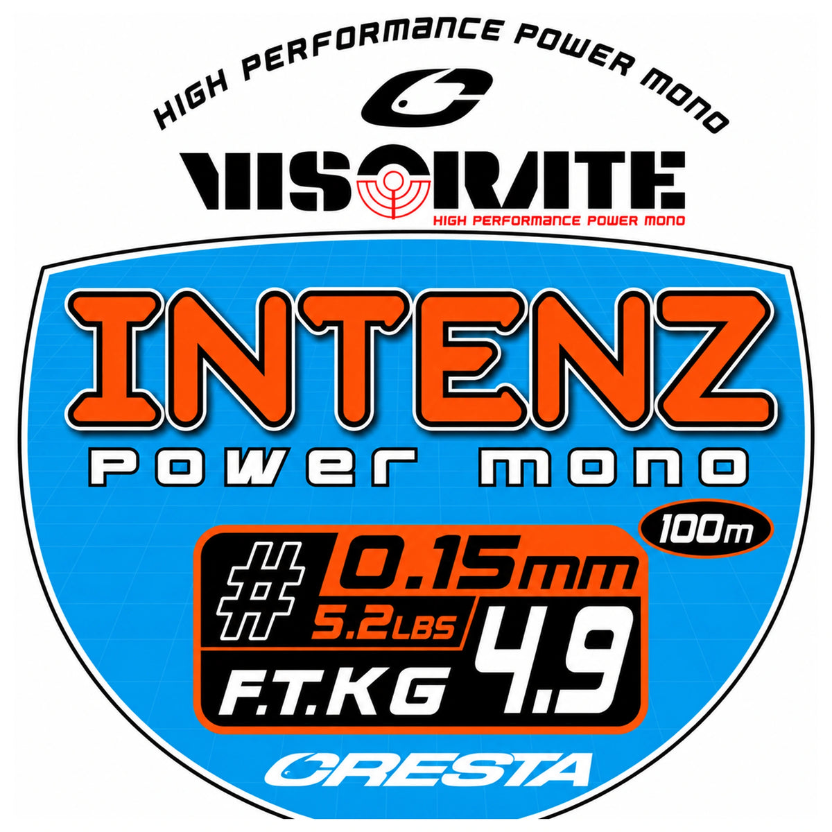 Cresta Visorate Intenz Power Mono etiket met 0,15 mm en 100 m