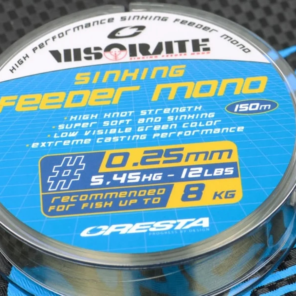 Cresta Visorate Sinking Feeder Mono 150 m – feederlijn van 0,25 mm