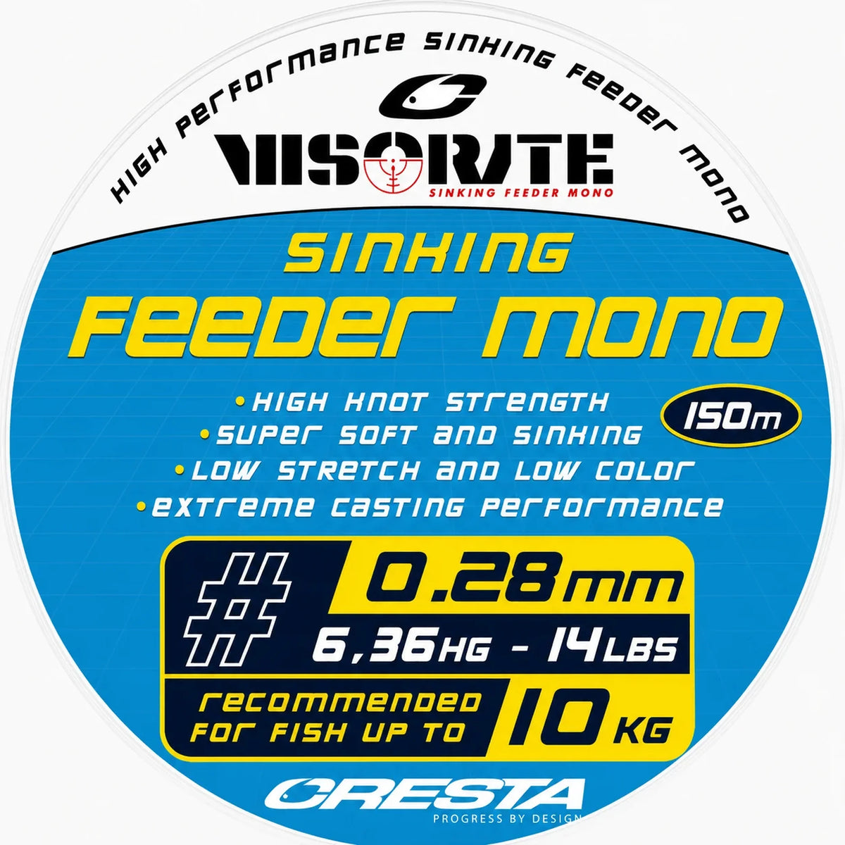 Cresta Visorate Sinking Feeder Mono 150 m – zinkende feederlijn van 0,28 mm