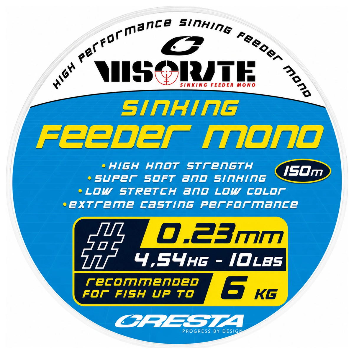Cresta Visorate Sinking Feeder Mono 150 m – zinkende feederlijn van 0,23 mm