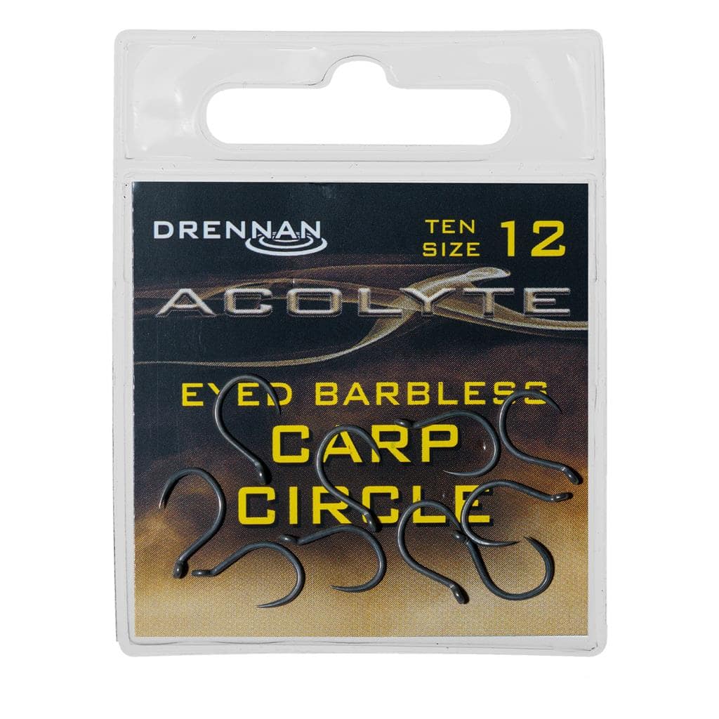 drennan acolyte eyed barbless carp circle haken 12