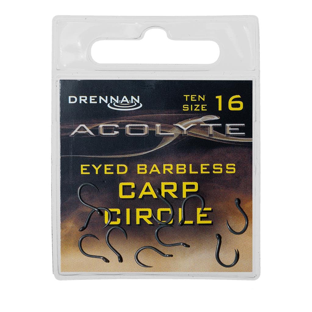 drennan acolyte eyed barbless carp circle haken 16